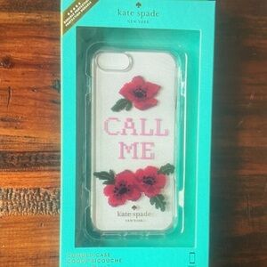 kate spade Call Me iPhone Case - White and Red